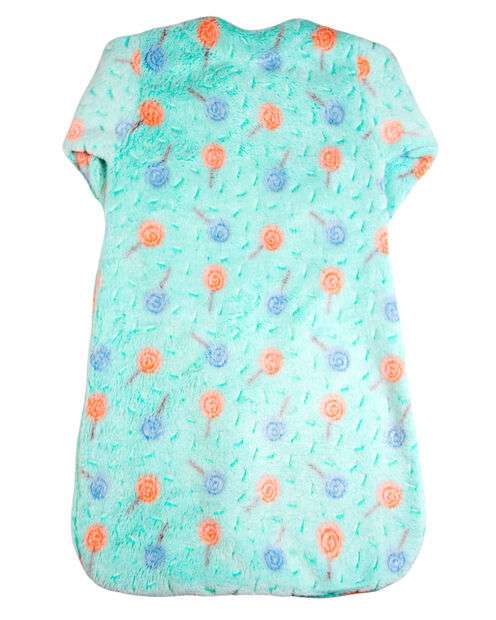 Saco de Dormir Bebe Casulo Pijama Cobertor Soft Estampado Grosso Ziper - Verde