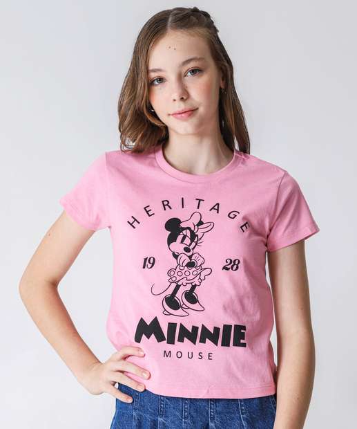 Image_Camiseta Juvenil Minnie Disney Tam 10 a 16 Rosa