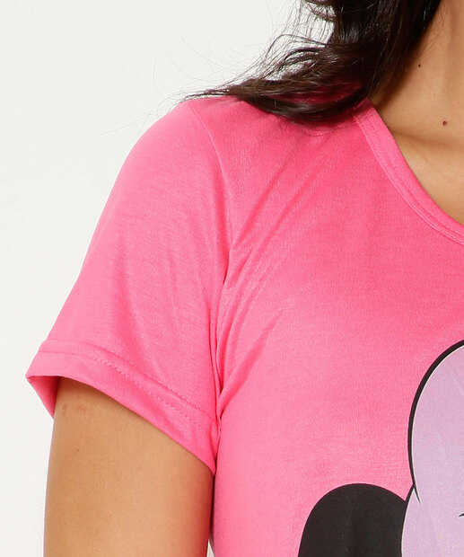 Camisola Estampa Minnie Manga Curta Disney