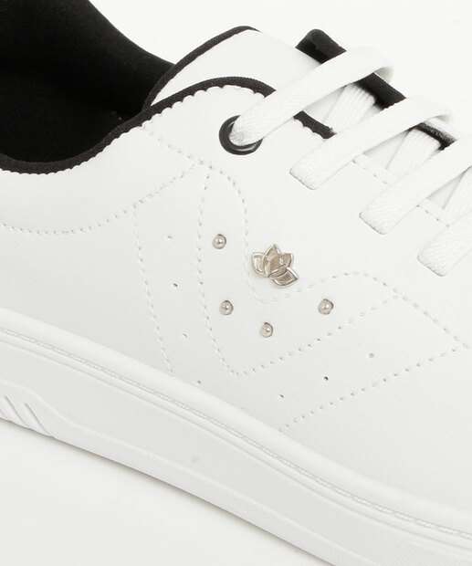 Tênis Casual Feminino Recorte Marisa Branco