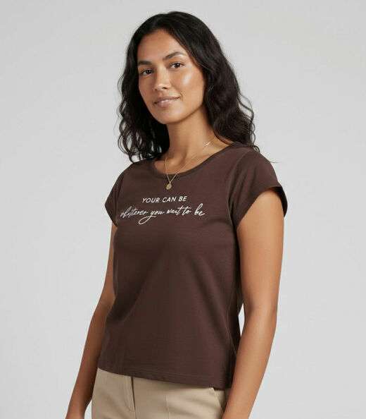 Image_Blusa Feminina Meia Malha Com Estampa Infinita Cor Marrom