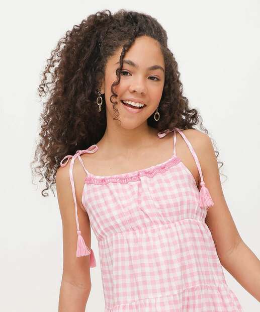 Vestido Infantil Listrado Tam 10 a 16