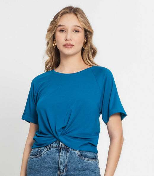 Blusa Feminina Lisa Infinita Cor Azul