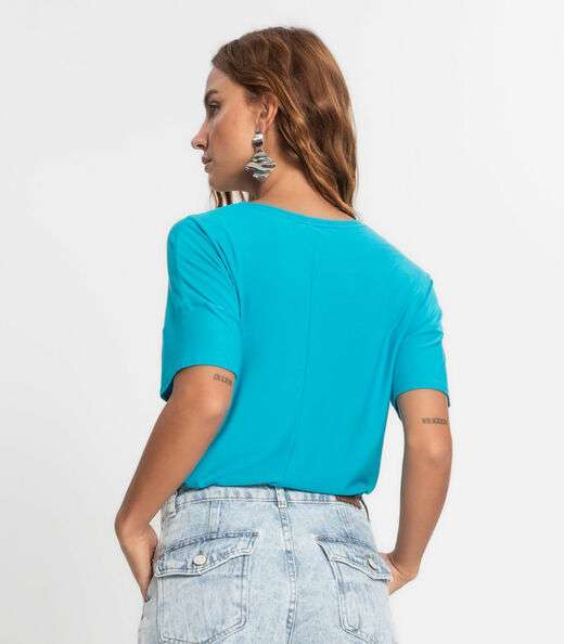 Blusa Feminina Em Viscose Endless Azul