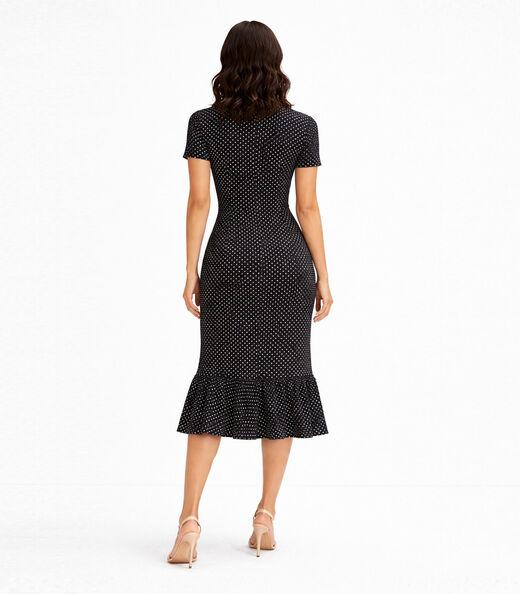 Vestido Feminino Midi Slim Em Suplex Select Preto