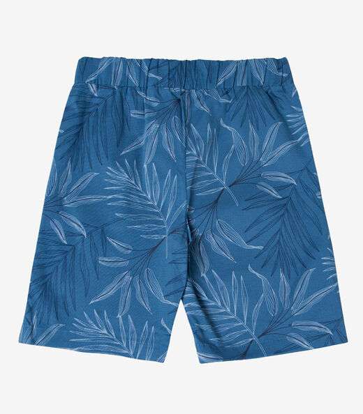 Bermuda Masculina Infantil Sarja Trick Nick Azul