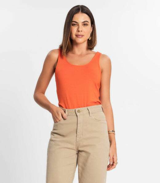 Image_Regata Feminina Básica em Viscotorcion Rovitex Laranja