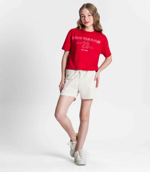 Blusa Juvenil Feminina Minty Vermelho
