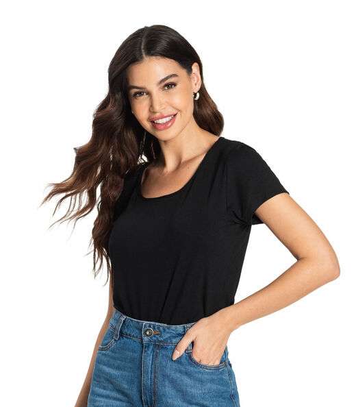 Image_Blusa Feminina Viscotorcion Básica Rovitex Preto
