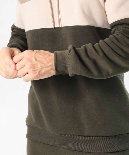 Blusão Masculino Moletom Capuz Marisa Marrom