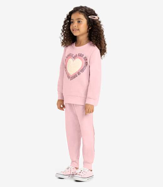 Conjunto Feminino Blusão Com Calça Rovi Kids Rosa