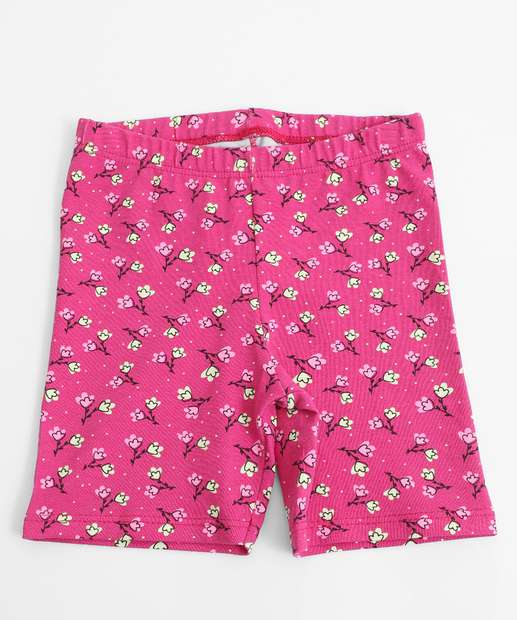 Image_Bermuda Infantil Ciclista Flores Marisa Tam 1 a 3 Rosa