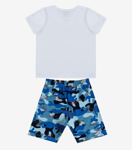 Conjunto Infantil Camiseta e Bermuda Select Azul