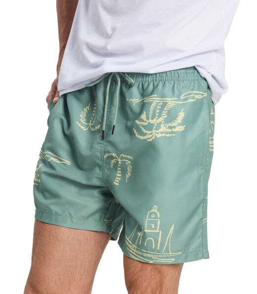 Bermuda Masculina Microfibra Estampada Rovitex Verde