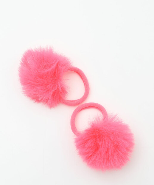 Image_Kit 2 Peças Elásticos De Cabelo Pompom Marisa Rosa