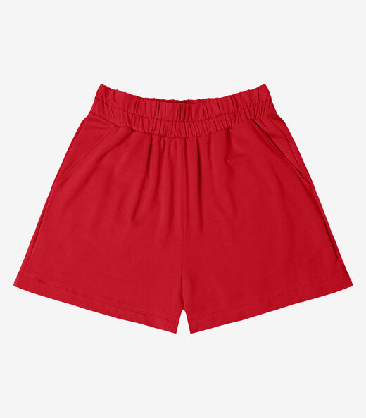 Shorts Feminino Molecotton de Vicose Rovitex Vermelho