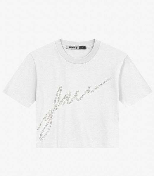 Image_T- Shirt Juvenil Manga Curta em Meia Malha Minty Branco