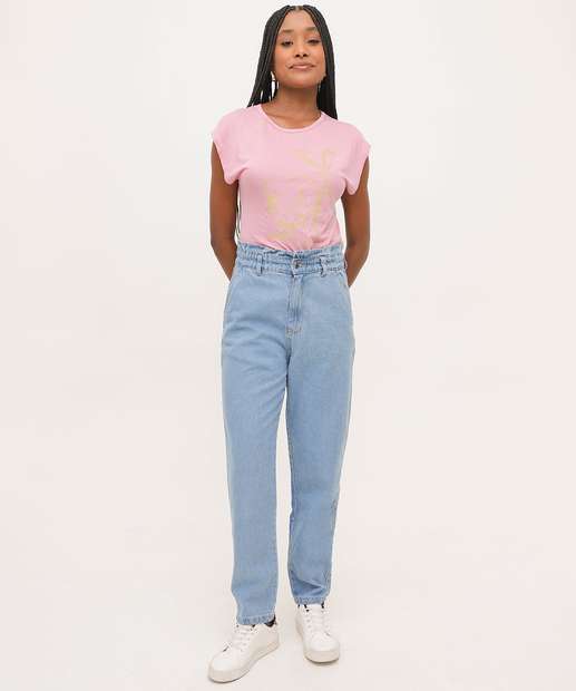Calça Mom Jeans Feminina Clochard 