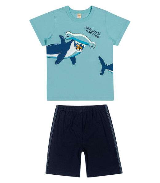 Pijama Infantil Shark Trick Nick Azul