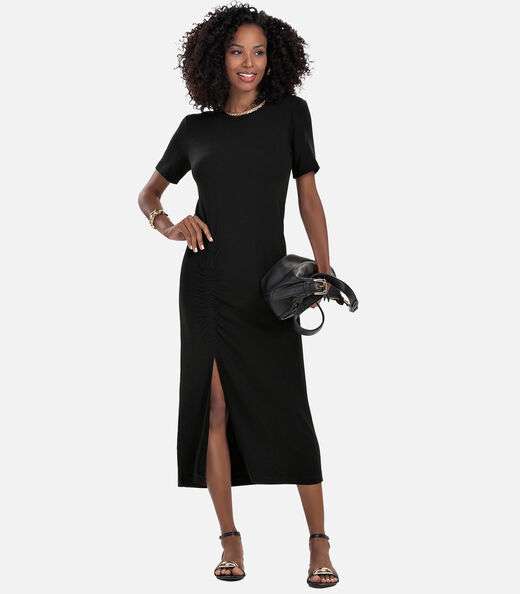 Image_Vestido Feminino Molecotton Midi Rovitex Preto