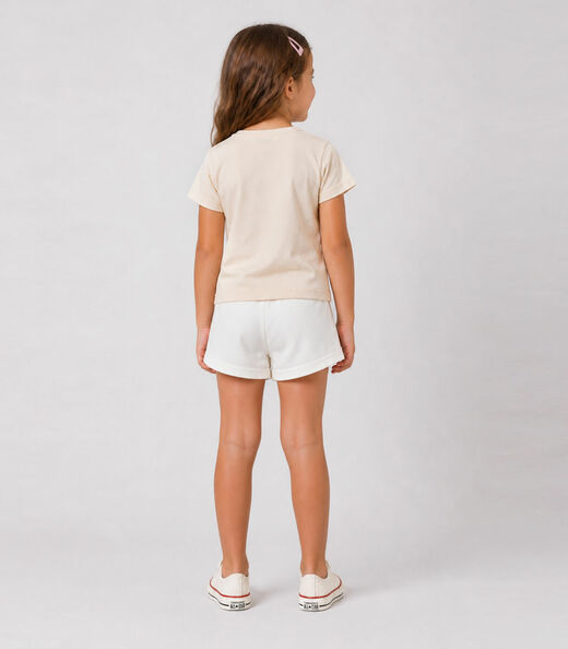 Conjunto Feminino Short e Blusa Estampada Select Bege