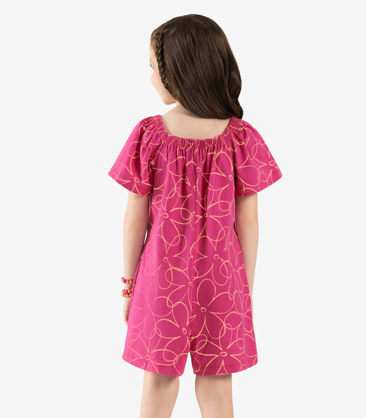 Macaquinho Infantil Meia Malha Rovi Kids Rosa