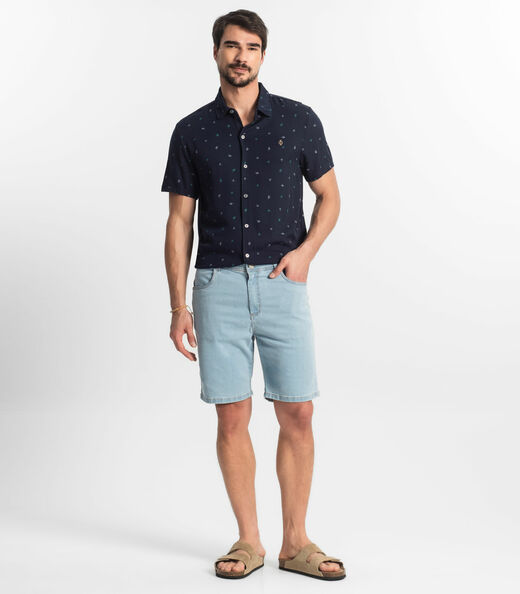 Bermuda Masculina Jeans Diametro Azul