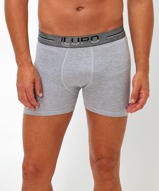 Cueca Boxer Masculina Lupo Cinza