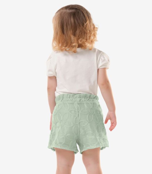 Conjunto Infantil Blusa Com Shorts Trick Nick Bege
