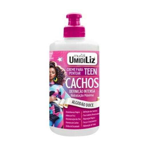 Image_Creme Para Pentear Cachos Muriel Umidiliz Teen Algodão Doce 300ml