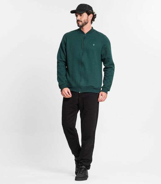 Jaqueta Masculina Em Moletom Diametro Verde