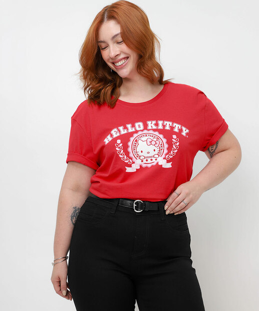 Image_Blusa Plus Size Feminina Hello Kitty Vermelho