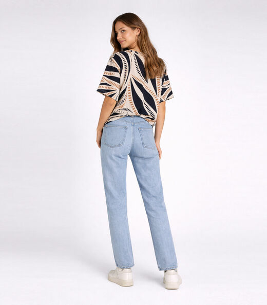 Blusa Feminina Com Estampa Infinita Cor Bege