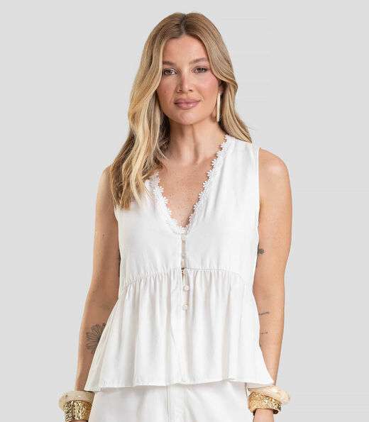 Image_Regata Feminina em Tecido de Viscose Dianna Bege