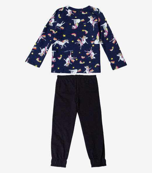 Pijama Infantil Feminino Select Preto