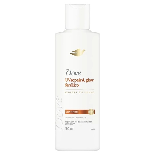 Image_Kit com 3 Unidades de Dove Shampoo Uv Repair e Glow e Ferúlico 190ml
