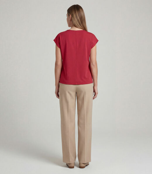 Blusa Feminina em Malha Infinita Cor Vermelho