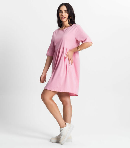 Vestido Feminino Liso Select Rosa