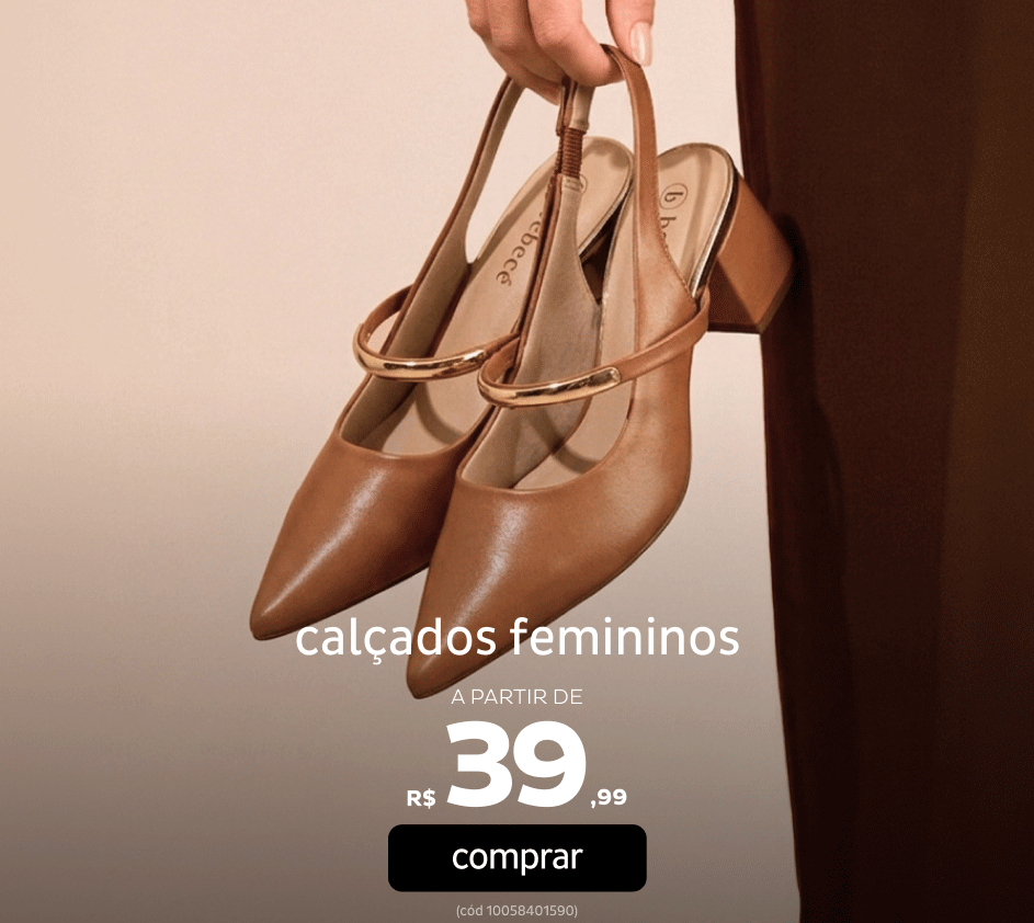Calçados femininos a partir de R$39,99