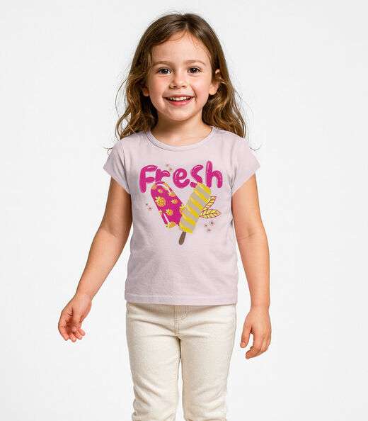 Blusa Feminina Infantil Infinita Cor Rosa