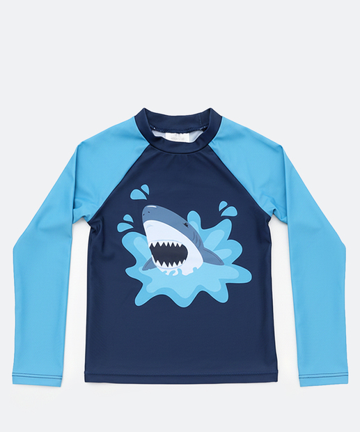 Conjunto Infantil Praia Tubarão Marisa Tam 2 ao 10 Azul