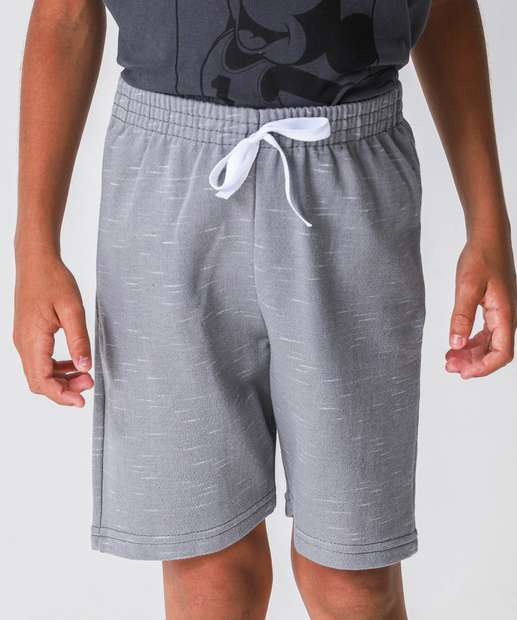 Bermuda Infantil Moletinho Flamê Marisa Tam 4 a 10 Cinza