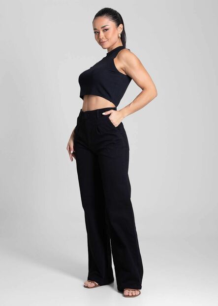 Calça Sarja Sawary Wide Leg - 281791