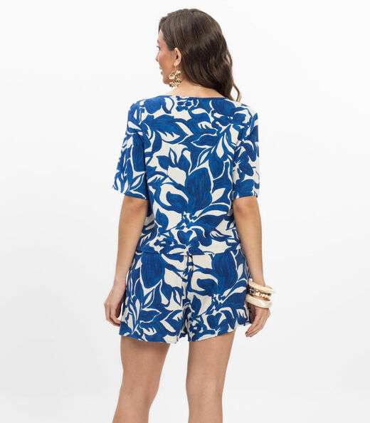 Conjunto Blusa com Shorts Feminino Endless Azul