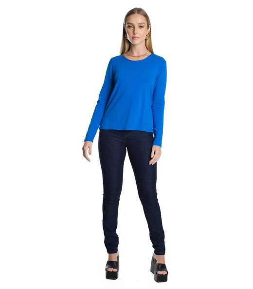 Blusa Feminina Manga Longa Rovitex Azul