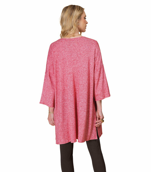 Cardigan Alongado Rovitex Vermelho