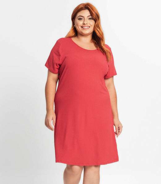 Vestido Feminino Plus Size Secret Glam Vermelho