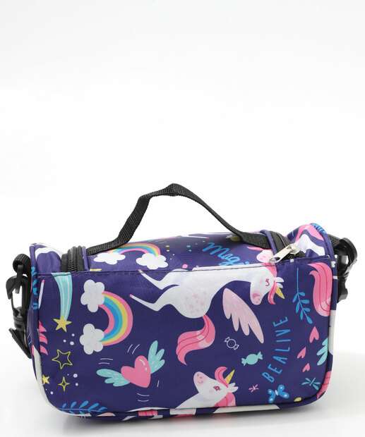 Lancheira Térmica Feminina Unicórnio Marisa Azul