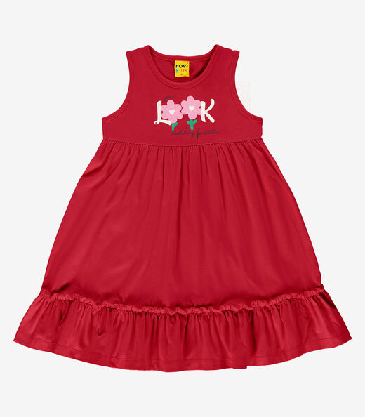 Image_Vestido Feminino Meia Malha Rovi Kids Vermelho