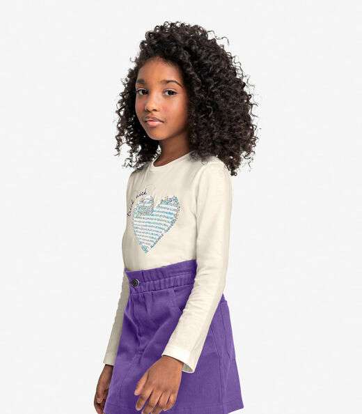 Conjunto Infantil Blusa Com Saia Trick Nick Roxo